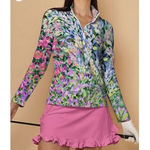 ACEGOLFS Botanical Energy L/S Pullover UPF50+ NWT Sz L Pickleball Tennis Golf